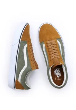 Vans Old Skool Unisex - Sneakers Laag - Green Brown -Stijlvolle Schoenen 30e1aac53f4840458b43853a378ba2d6