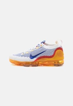 Nike Sportswear Air Vapormax 2021 Fk Fr Nn - Sneakers Laag - White/Old Royal/Yellow Ochre/Universal Red/White