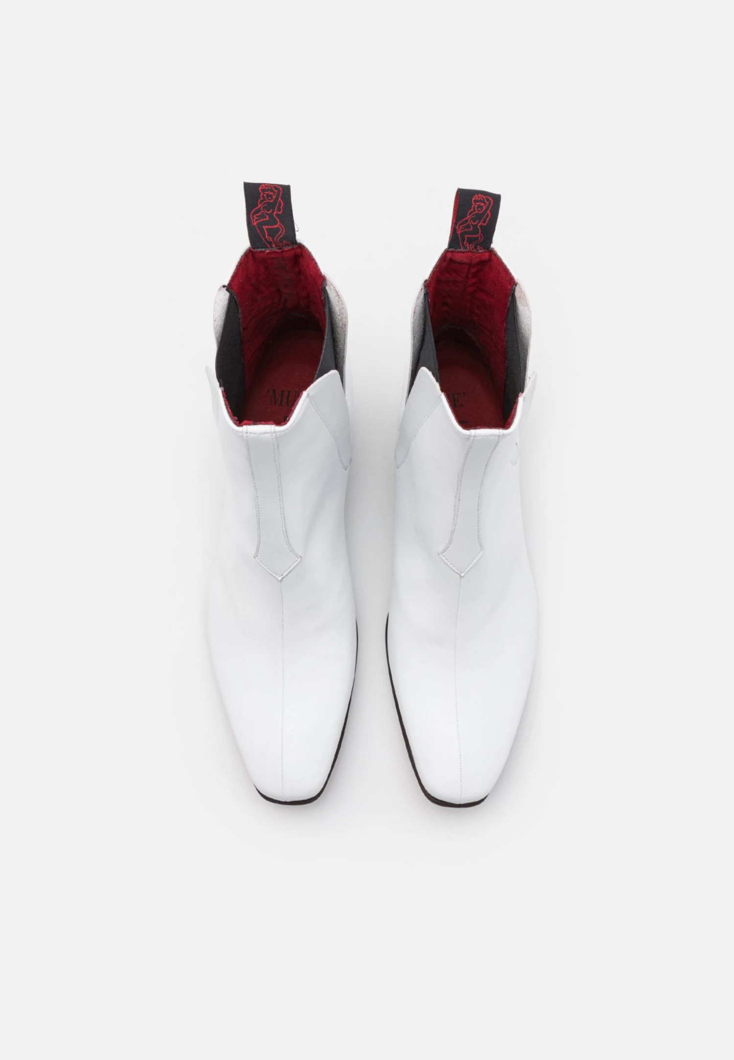 Manero Unisex - Cowboy-/Bikerlaarsjes - White 6 Manero Unisex - Cowboy-/Bikerlaarsjes - White - Afbeelding 4