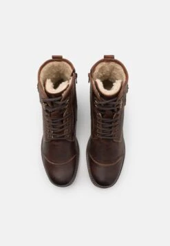 Pier One Leather - Veterboots - Brown -Stijlvolle Schoenen 9cdda29c31d1480bad87b1b7287b863e