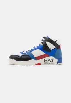 EA7 Emporio Armani New Basket Unisex - Sneakers Hoog - Black/Baltimora/Rachingred/White