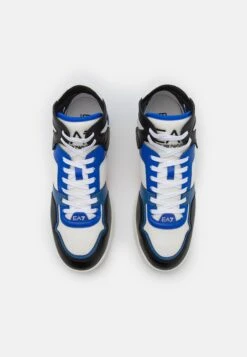 EA7 Emporio Armani New Basket Unisex - Sneakers Hoog - Black/Baltimora/Rachingred/White -Stijlvolle Schoenen c8eb222eb898404f89139ef1802c0b4b