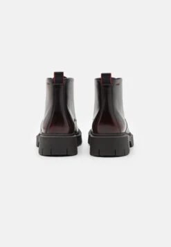 Hugo Denzel - Veterboots - Dark Red -Stijlvolle Schoenen d66878ddcd5a4ce981099cb7ba7348f6
