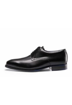 Comfort Zwarte Veterschoenen Met Blauwe Zool - Veterschoenen - Black